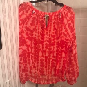 Pretty silky coral top